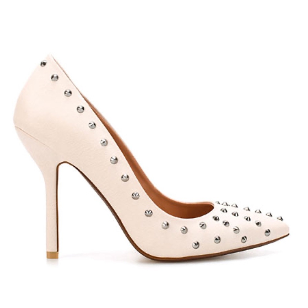 Zara leather heels with studs